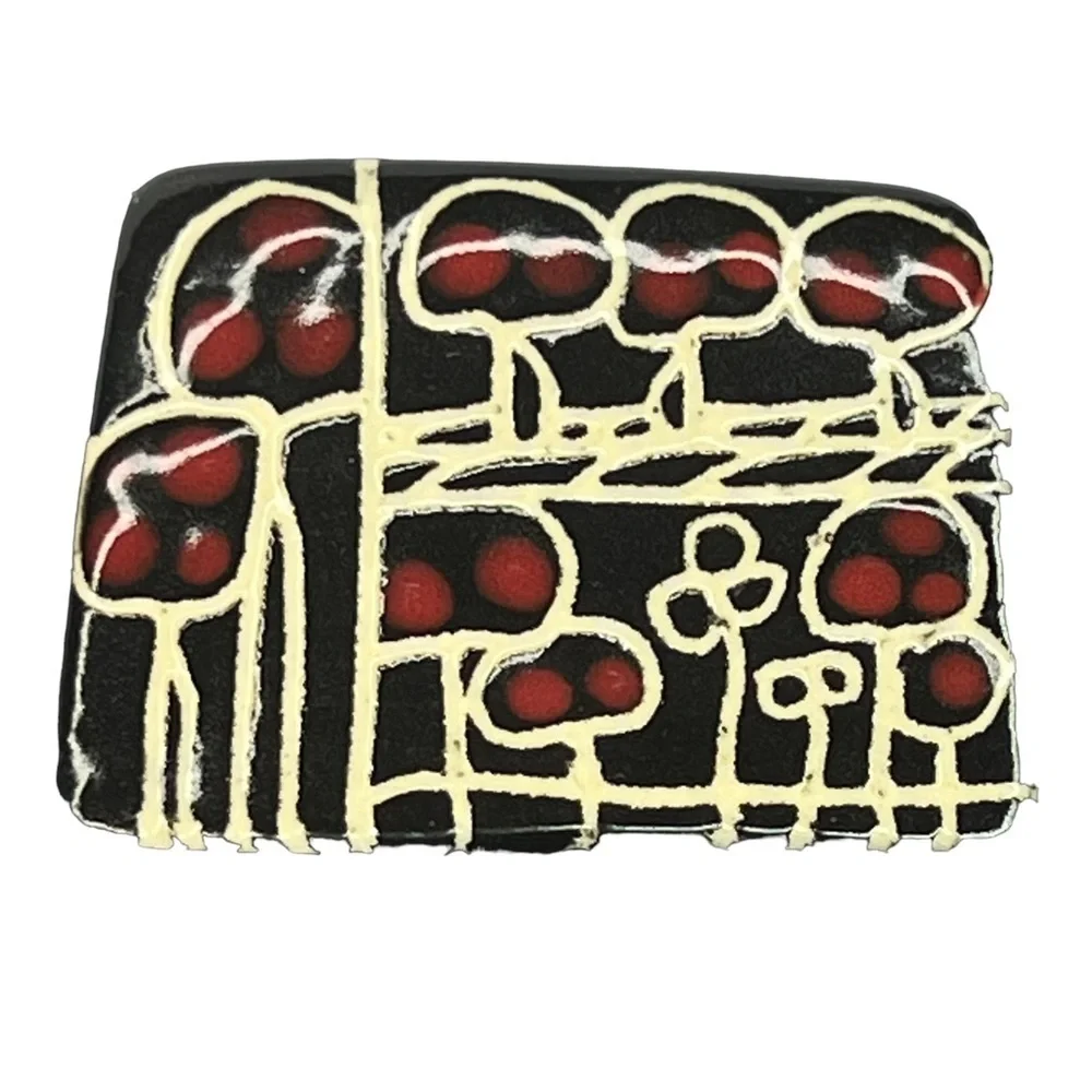 Handmade Glazed Ceramic Pin